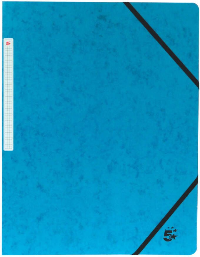 Pergamy elastomap ft A4 (24x32 cm) uit karton met elastieken zonder kleppen pak van 10 stuks donkerb
