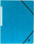 Pergamy elastomap ft A4 (24x32 cm) uit karton met elastieken zonder kleppen pak van 10 stuks donkerb - Thumbnail 2