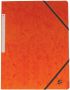 Pergamy elastomap ft A4 (24x32 cm) uit karton met elastieken zonder kleppen pak van 10 stuks oranje - Thumbnail 1