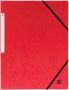 Pergamy elastomap ft A4(24x32 cm ) uit karton met elastieken zonder kleppen pak van 10 stuks rood - Thumbnail 1