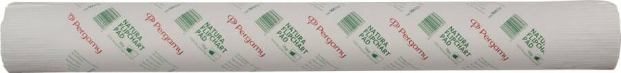 Pergamy flipchartpapier Natura gerecycleerd ft 65 x 98 geruit rol met 50 blad