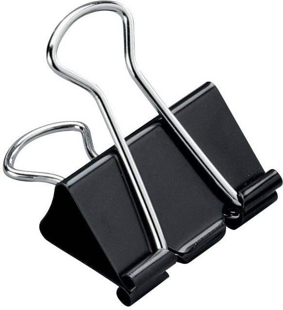 Pergamy foldbackclip 32 mm zwart doos van 12 stuks