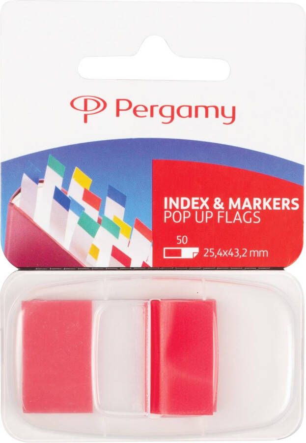 Pergamy index ft 43 x 25 mm rood
