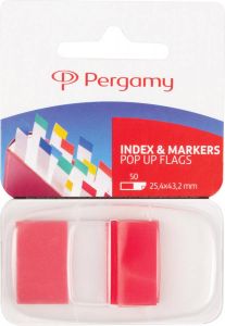 OfficeTown Pergamy Index Ft 43 X 25 Mm Rood