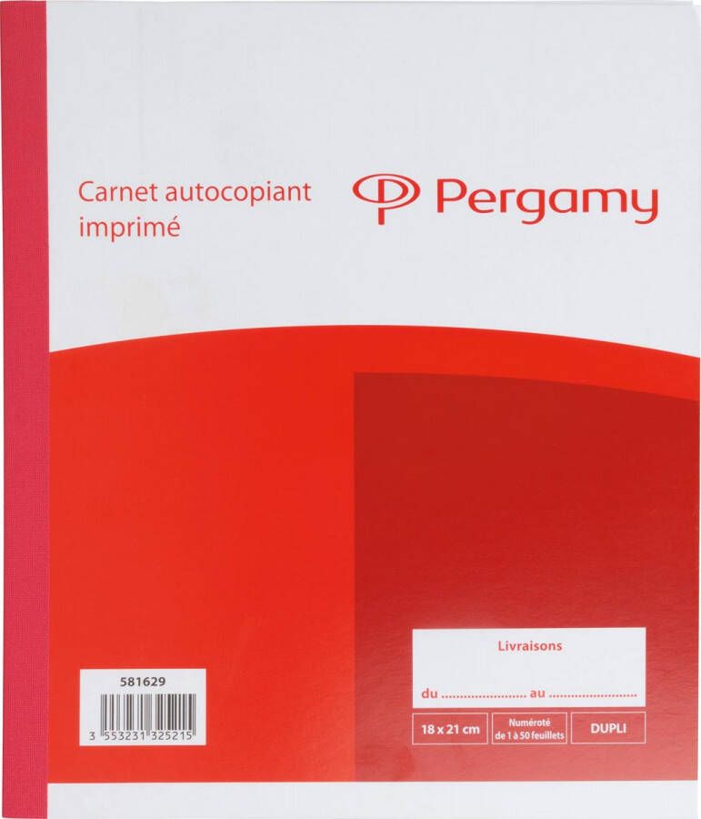 Pergamy leveringsboek 50 zelfkopiërende duplicaatbladen ft 18 x 21 cm