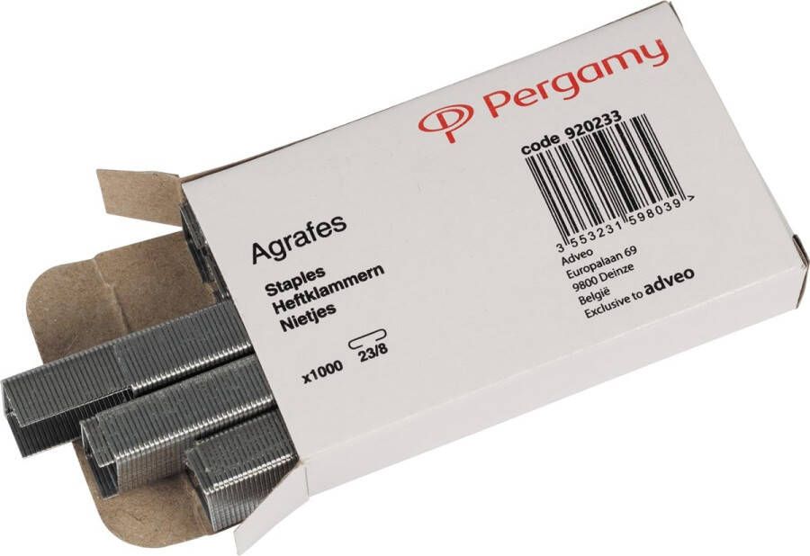 Pergamy nietjes 23 8 1000 stuks