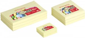 Pergamy notes ft 38 x 51 mm pak van 12 blokken geel
