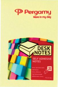 Pergamy notes ft 51 x 76 mm geel