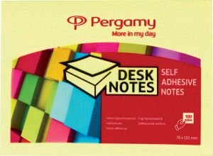 Pergamy notes ft 76 x 101 mm geel