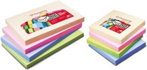 Pergamy notes ft 76 x 127 mm 4 geassorteerde pastel kleuren pak van 12 blokken