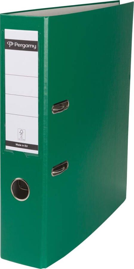 Pergamy ordner voor ft A4 uit PP en papier zonder beschermrand rug van 7 5 cm groen - Foto 2