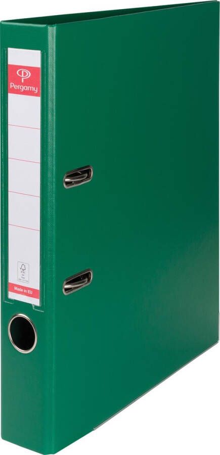 Merkloos Pergamy ordner voor ft A4 volledig uit PP rug van 5 cm groen - Foto 2