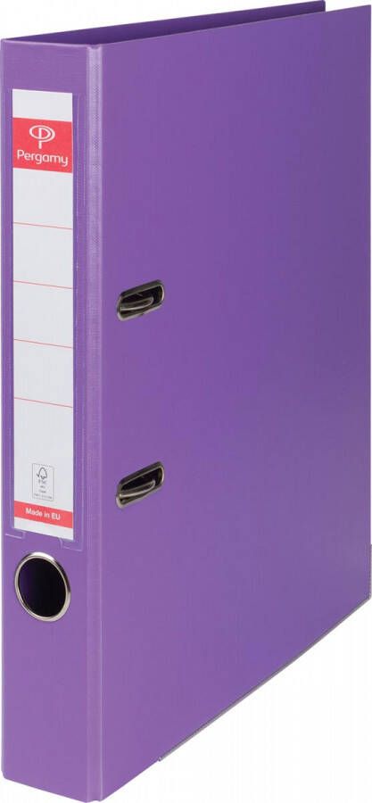 Pergamy ordner voor ft A4 volledig uit PP rug van 5 cm violet