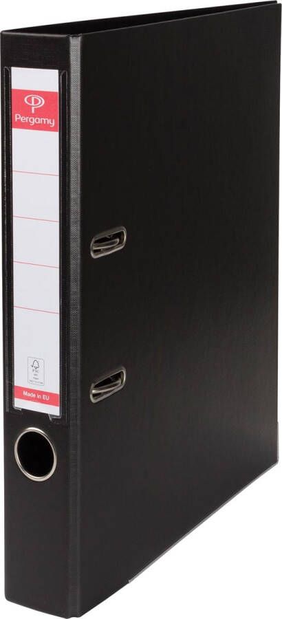 Merkloos Pergamy ordner voor ft A4 volledig uit PP rug van 5 cm zwart - Foto 2