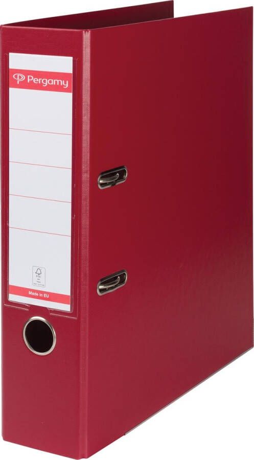 Merkloos Pergamy ordner voor ft A4 volledig uit PP rug van 8 cm bordeaux - Foto 2