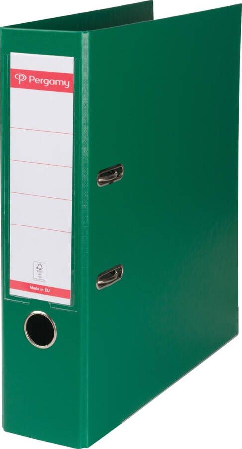 Merkloos Pergamy ordner voor ft A4 volledig uit PP rug van 8 cm groen - Foto 2