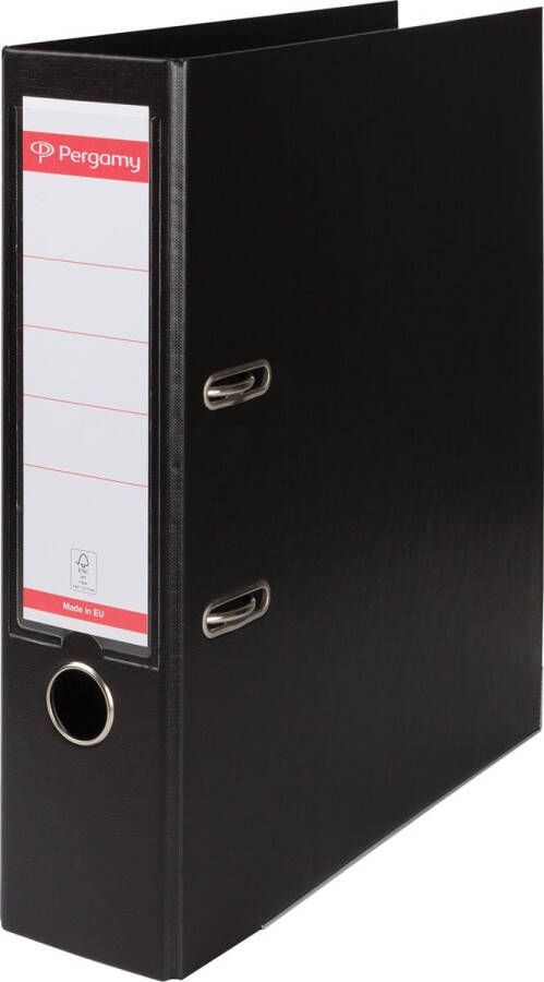 Merkloos Pergamy ordner voor ft A4 volledig uit PP rug van 8 cm zwart - Foto 2