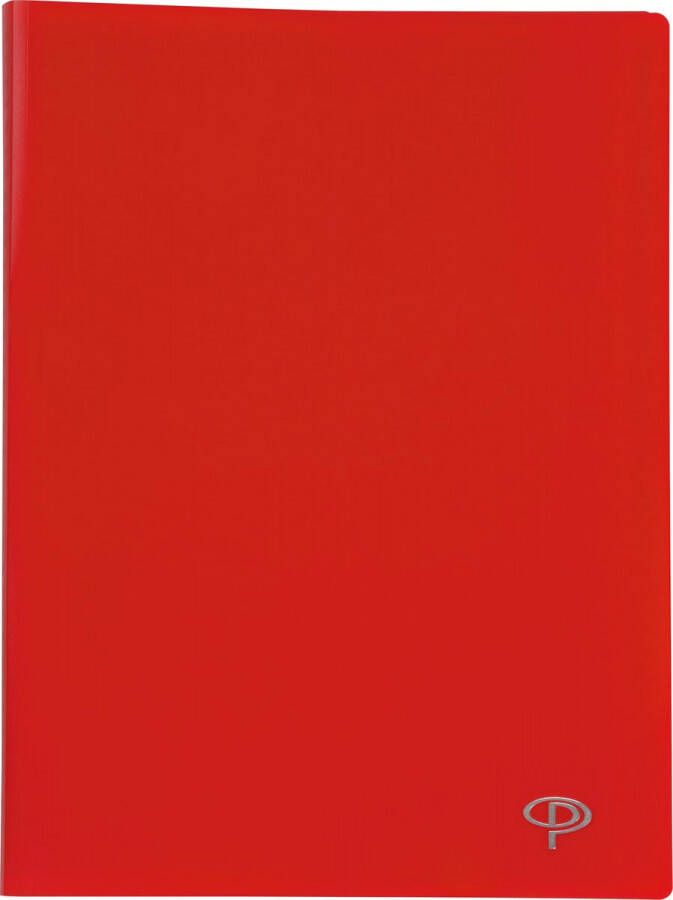 Pergamy showalbum voor ft A4 met 30 transparante tassen rood