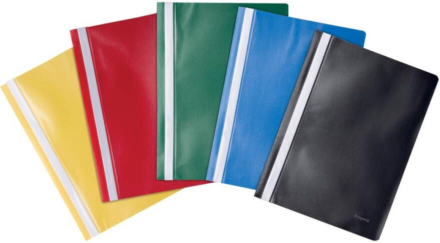 Pergamy snelhechtmap ft A4 PP pak van 10 stuks geassorteerde kleuren