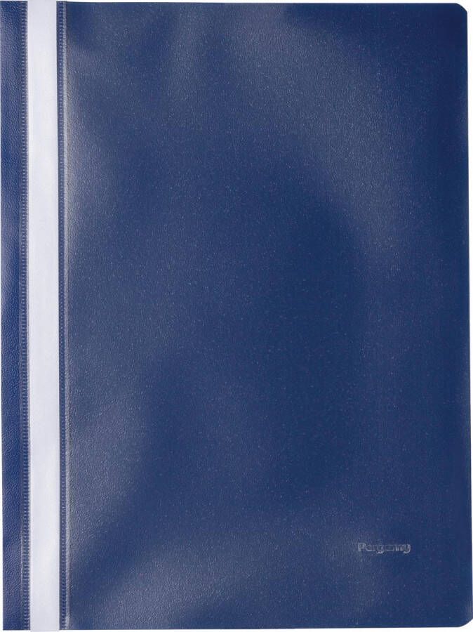 Pergamy snelhechtmap ft A4 PP pak van 25 stuks donkerblauw