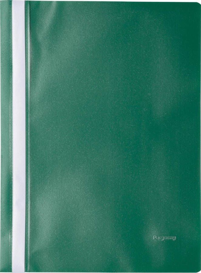 Pergamy snelhechtmap ft A4 PP pak van 25 stuks groen