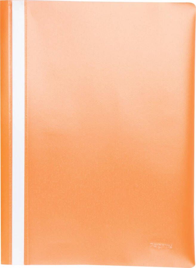 Pergamy snelhechtmap ft A4 PP pak van 25 stuks oranje