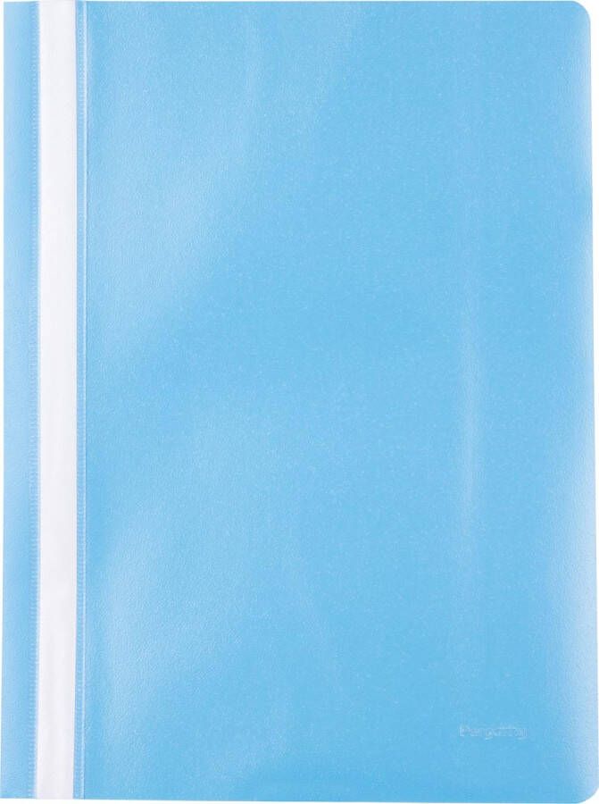 Pergamy snelhechtmap ft A4 PP pak van 5 stuks blauw