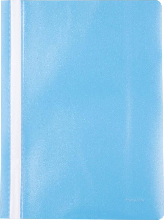 Pergamy snelhechtmap ft A4 PP pak van 5 stuks blauw