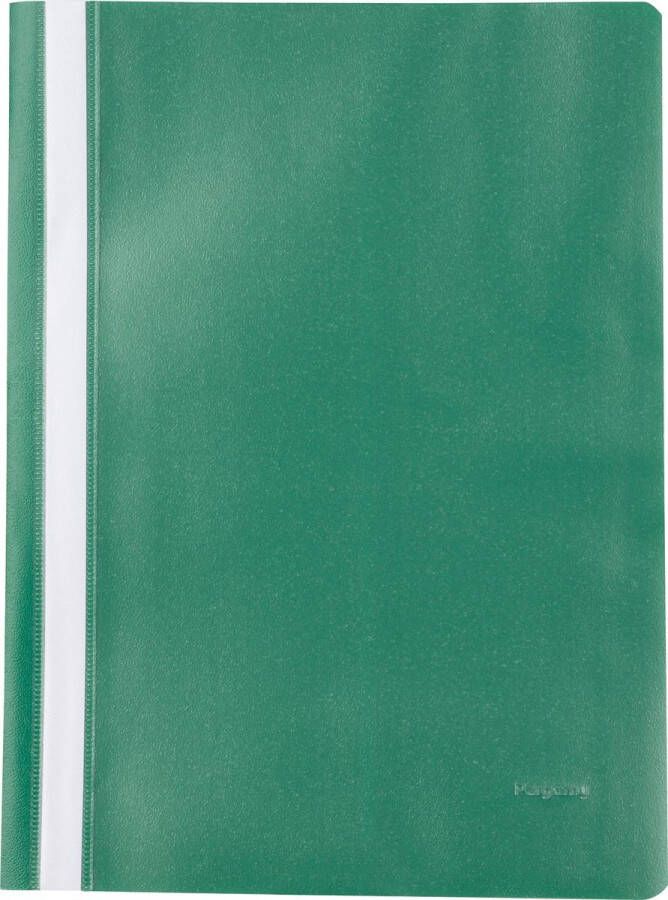 Pergamy snelhechtmap ft A4 PP pak van 5 stuks groen