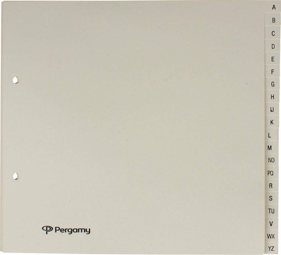 Pergamy tabbladen ft 21 x 23 cm 2-gaatsperforatie gems A-Z met 20 tabs