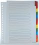 Pergamy tabbladen met indexblad ft A4 11-gaatsperforatie geassorteerde kleuren 12 tabs - Thumbnail 1