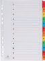 Pergamy tabbladen met indexblad ft A4 11-gaatsperforatie geassorteerde kleuren set 1-12 - Thumbnail 2