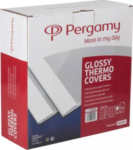 Pergamy thermische omslagen 50 x 12 mm 30 x 15 mm en 20 x 18 mm pak van 100 stuks wit