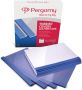 Pergamy thermische omslagen ft A4 karton lederlook rug van 1 5 mm pak van 100 stuks blauw - Thumbnail 1