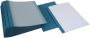Pergamy thermische omslagen ft A4 karton lederlook rug van 3 mm pak van 100 stuks blauw - Thumbnail 1