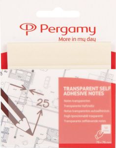 Pergamy transparante notes ft 76 x 76 mm 50 vel wit