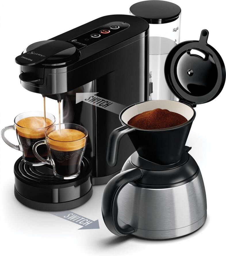 Philips Senseo Switch koffiezetapparaat voor filterkoffie en koffiepads