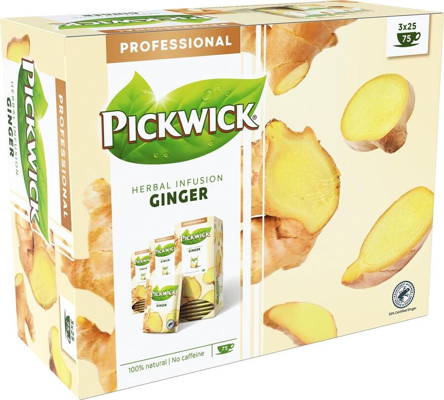 Pickwick thee gember pak van 25 zakjes