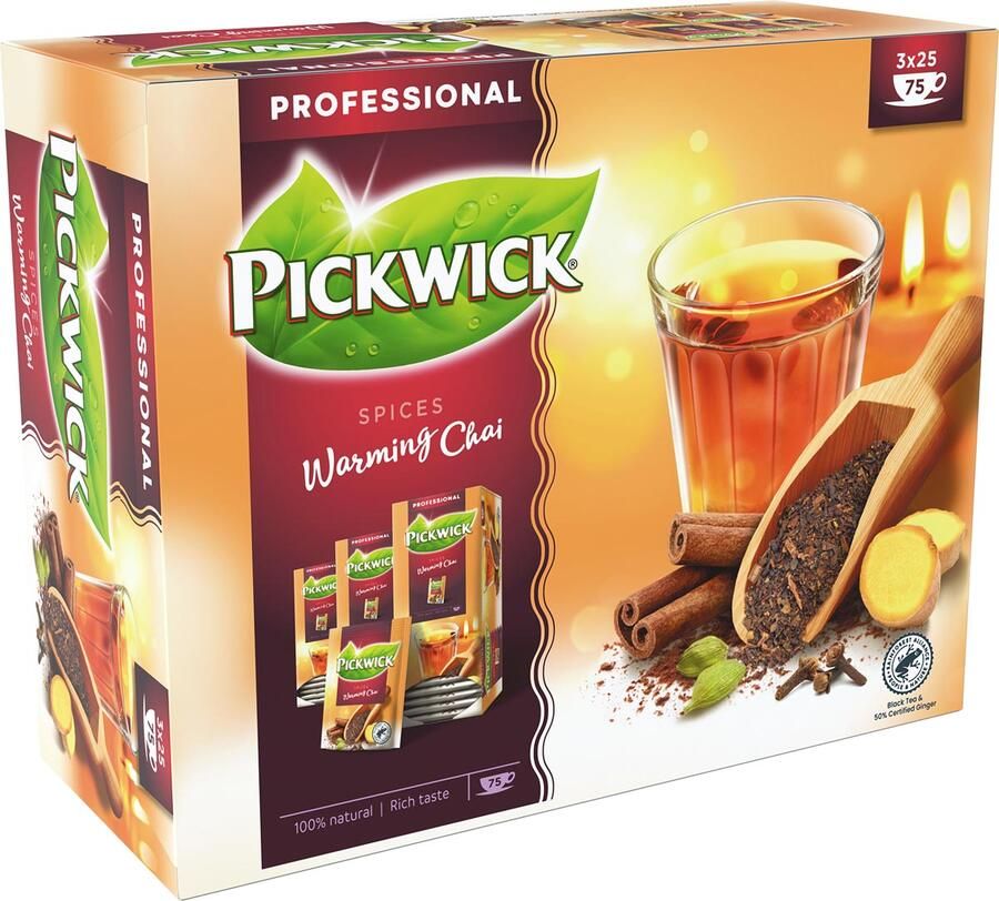 Pickwick thee warming chai pak van 25 zakjes