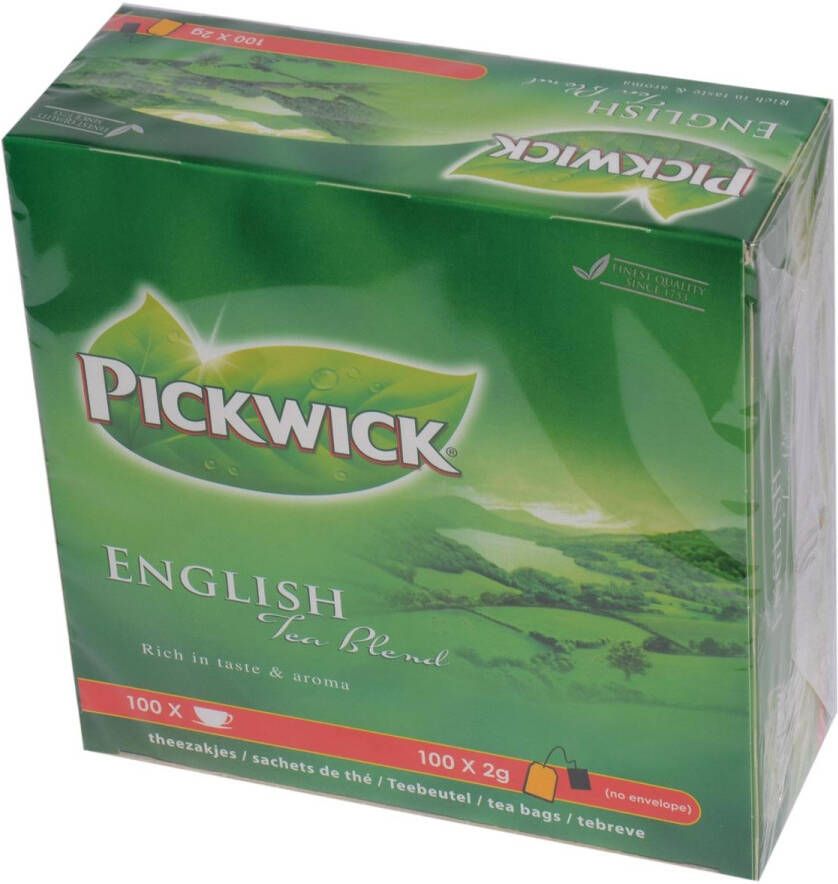 Pickwick Thee Engelse melange 100 zakjes 2 gram zonder envelop