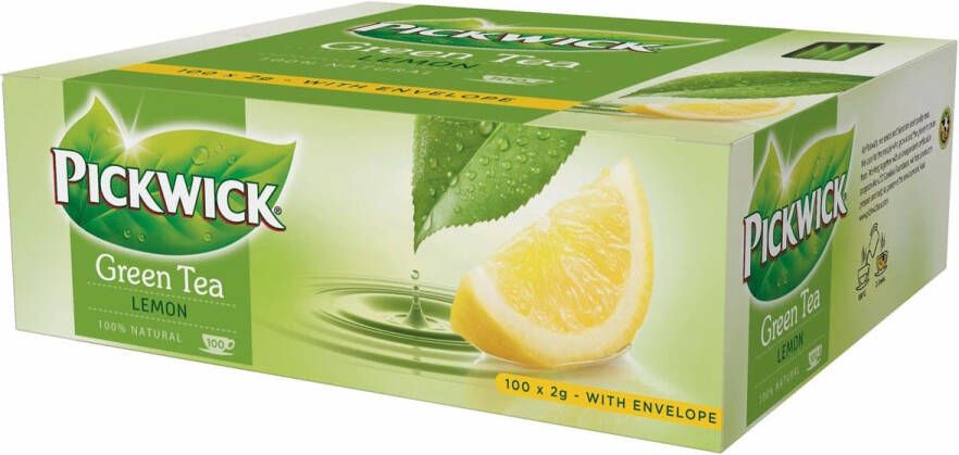 Pickwick Thee Groene Thee Citroen 100 zakjes met envelop