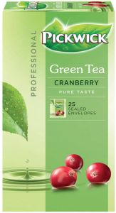 Pickwick thee groene thee Cranberry pak van 25 zakjes