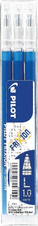 Pilot balpenvulling FriXion Ball Clicker blauw etui van 3 stuks