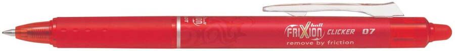 Pilot FriXion Ball Clicker roller intrekbaar medium punt 0 7 mm rood