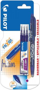 Pilot gelroller Frixion Ball blister van 4 stuks (1 gelroller + 3 vullingen) paars