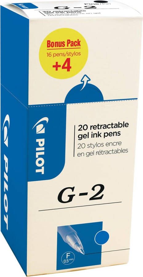 Pilot gelroller G-2 fijn blauw value pack met 16 + 4 stuks