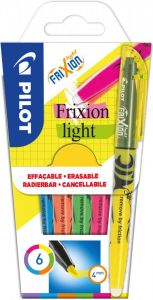 Pilot markeerstift Frixion Light blister van 6 stuks in geassorteerde kleuren