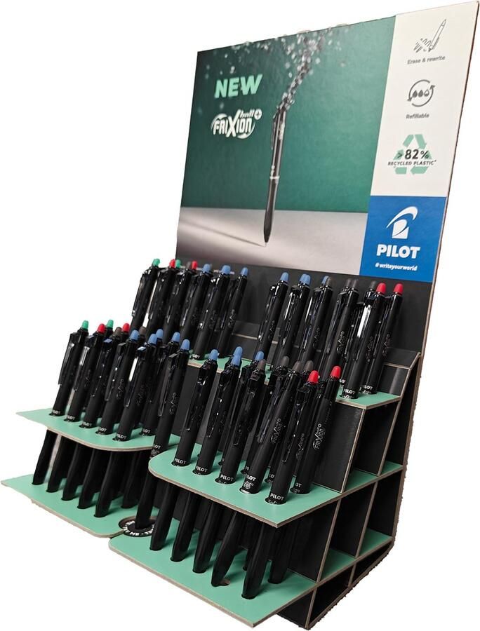 Pilot FriXion Ball Plus roller medium display van 40 stuks met 1 tester