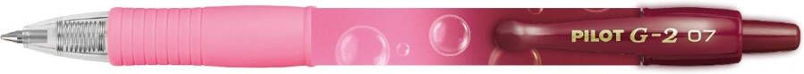 Pilot Gelschrijver G-2 Bubble roze medium blauwschrijvend
