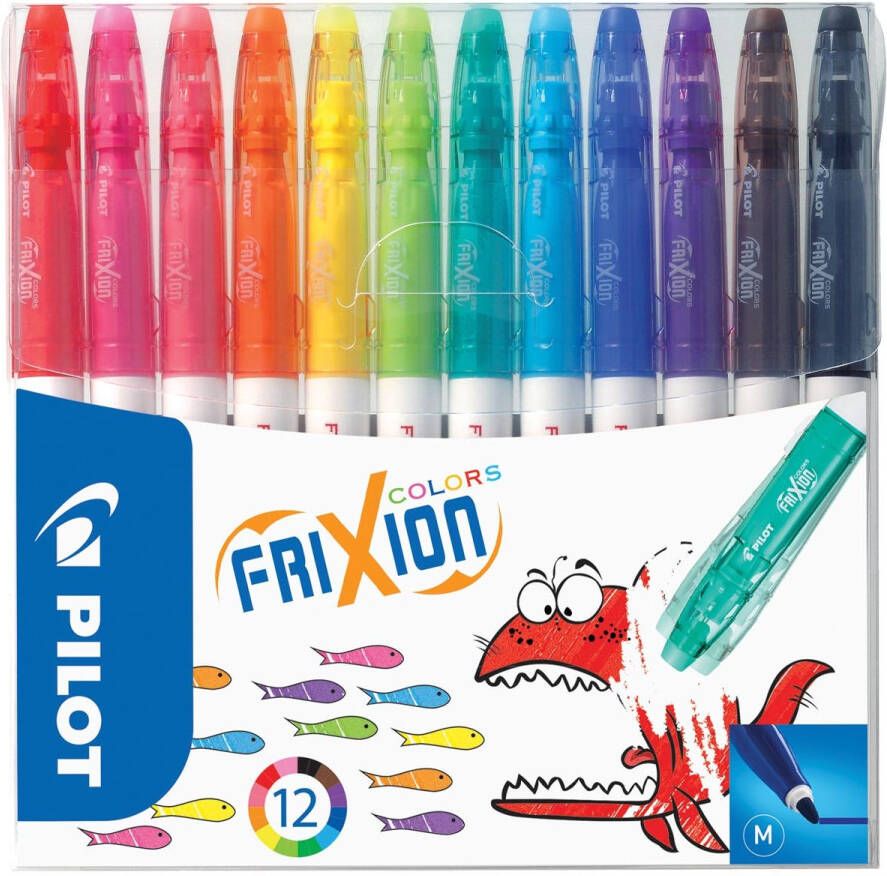 Pilot Viltstift friXion Colors medium assorti etui Ã  12 stuks